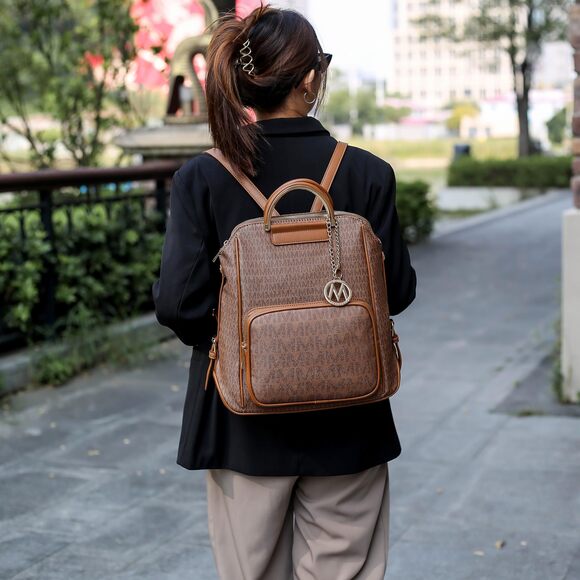 7382 Signature Backpack, Vegan Leather Travel Bag Top-Handle Fashion main image 6